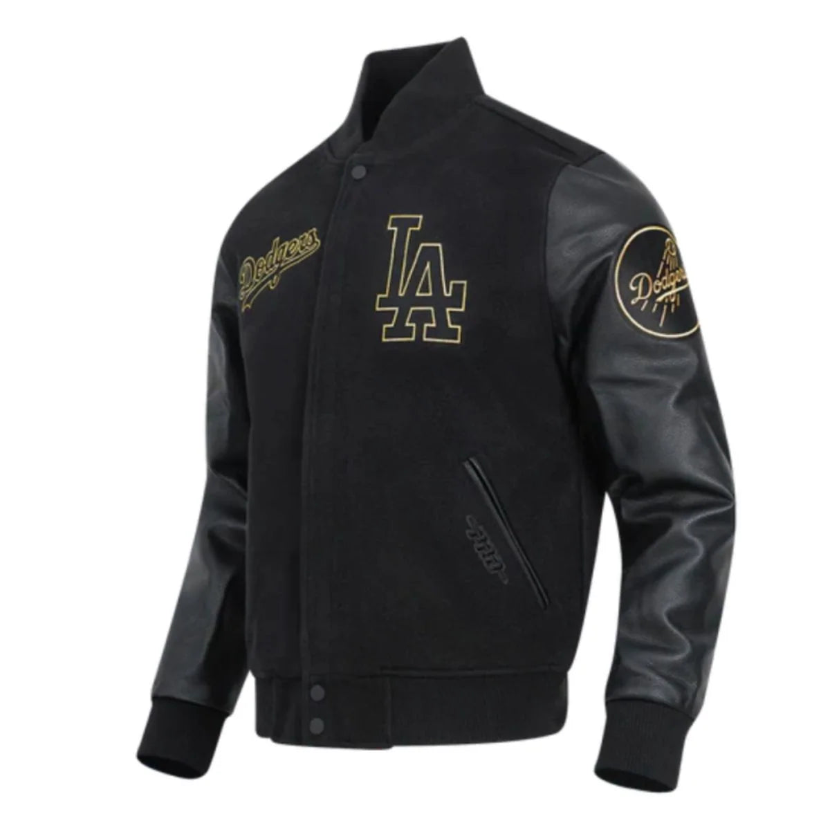 Los Angeles Dodgers Black & Gold Men's Wool Varsity Jacket