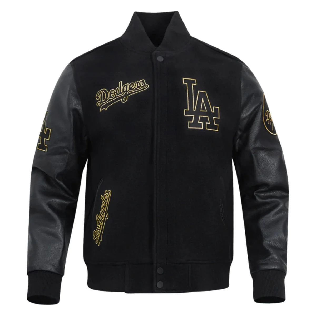 Los Angeles Dodgers Black & Gold Men's Wool Varsity Jacket