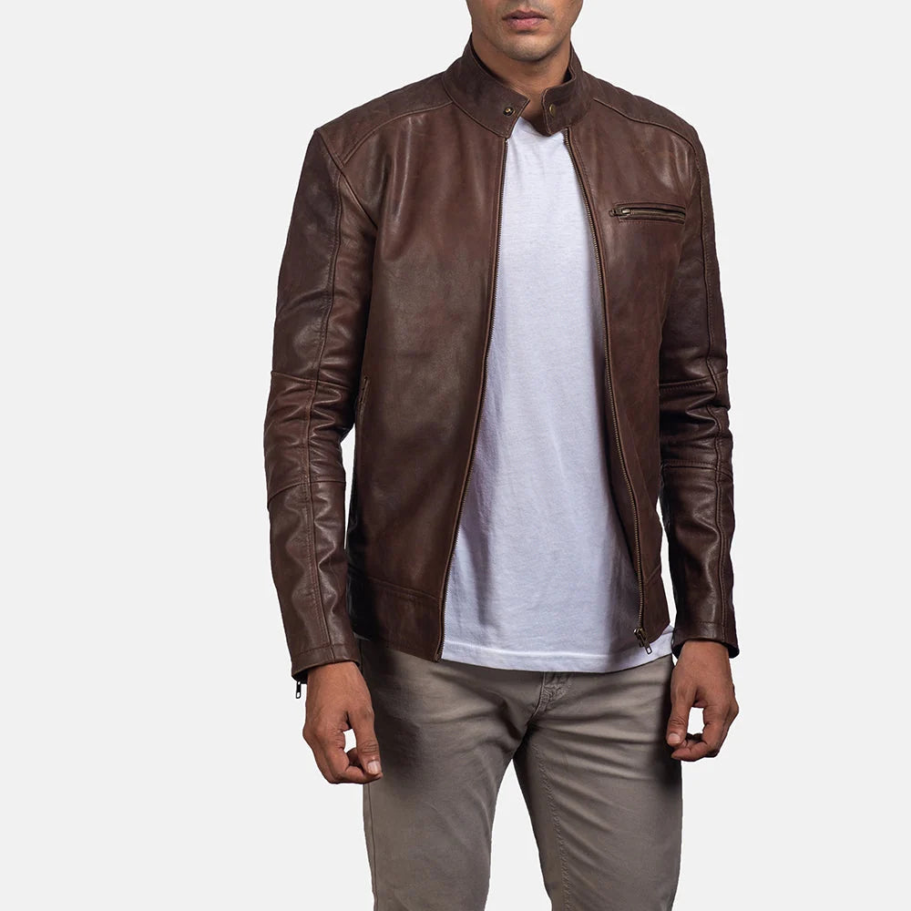 Leather jacket for men