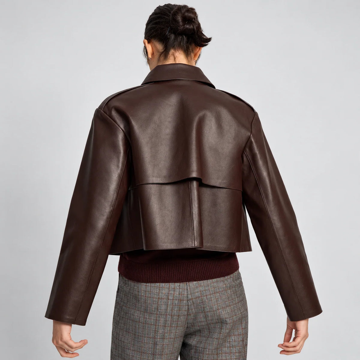 Women's Chocolate Brown Leather Jacket