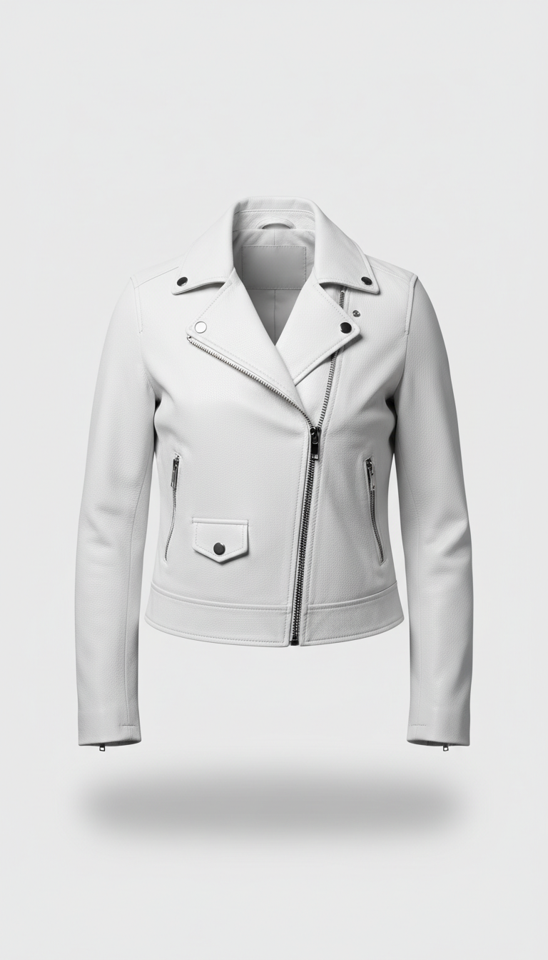 Leather biker jacket